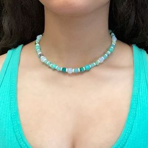 Aqua Beaded Necklace